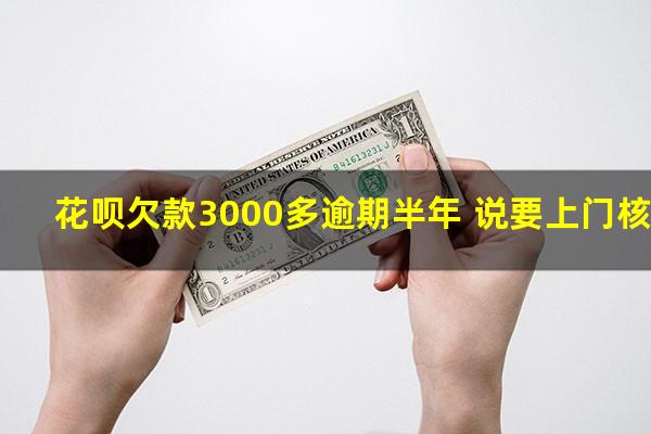 花呗欠款3000多逾期半年 说要上门核实情况是不是真的